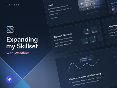 Expanding my Skillset with Webflow article brand branding design medium skillset webflow