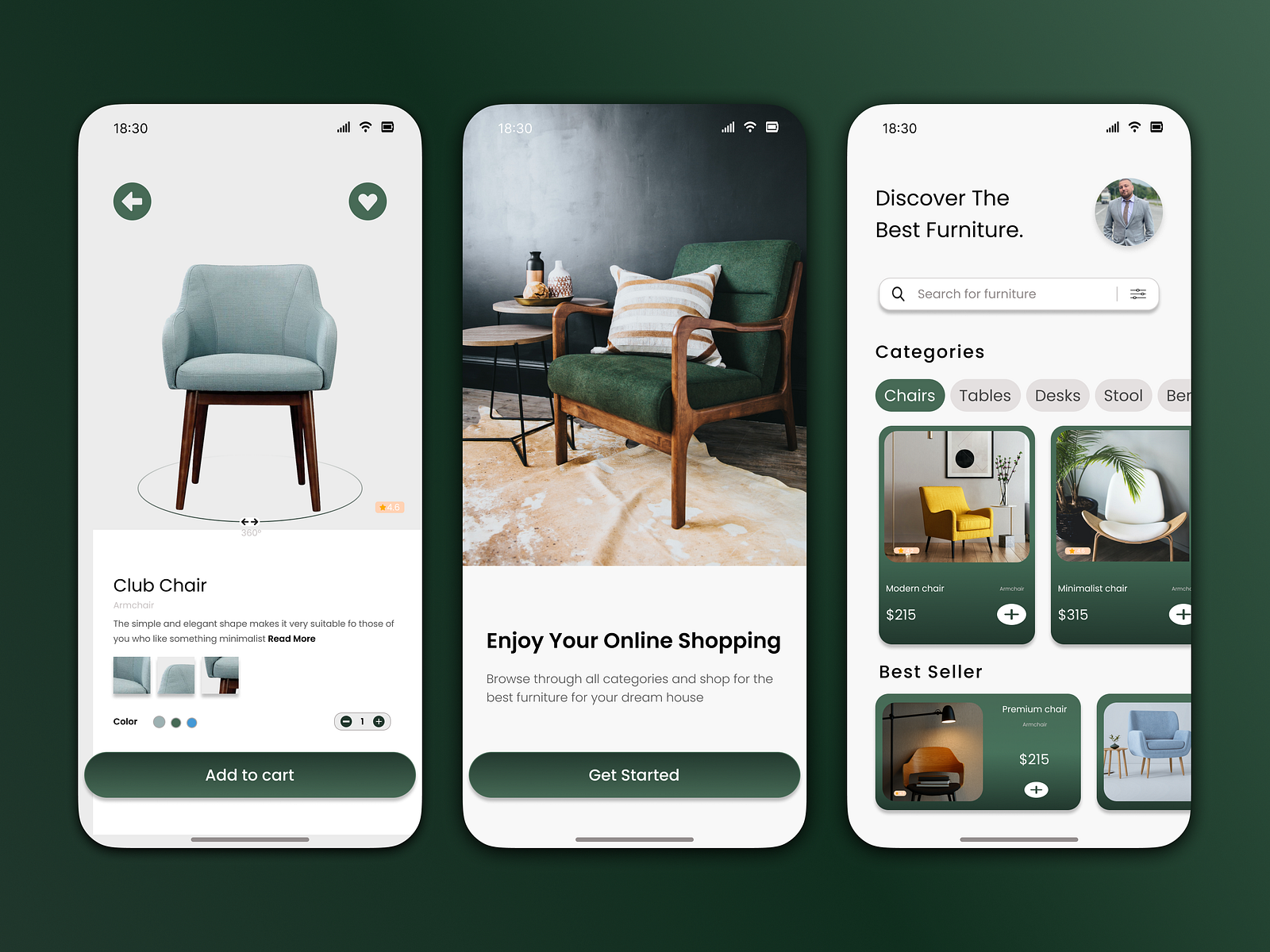 Furniture Shop UI Design by Alexandru Popa on Dribbble