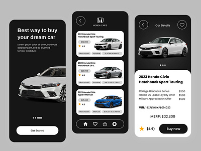Car Shop Mobile App figma figma landing page mobile app uxui