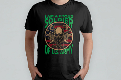 US amry t shirt branding design graphic design illustration soldier t shirt t shirt design typography typography t shirt design us army veteran