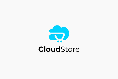 Cloud Store Logo buy cloud cloud logo cloud store logo curt ecommerce online store shop shop logo shopping store logo