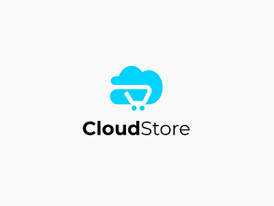 Cloud Store Logo buy cloud cloud logo cloud store logo curt ecommerce online store shop shop logo shopping store logo