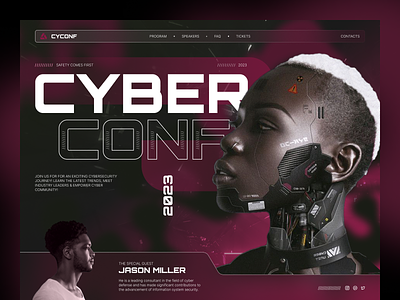 Cybersecurity conference landing page ai conference cyber cybersecurity cybersecurity website design design event landing landing page landing page design saas security ui ui design ux uxui webpage website website design website for saas