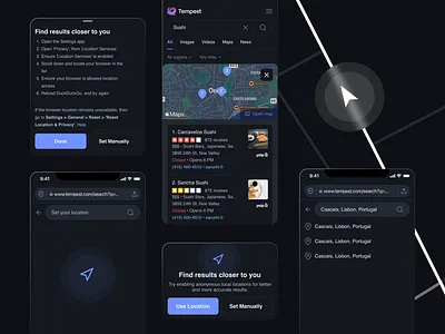 Tempest Maps app design maps product design ui ux web
