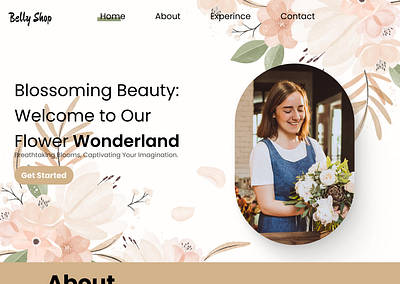 Flower Website(Belly Shop) branding clean dailyui design minimal ui ux web web design website
