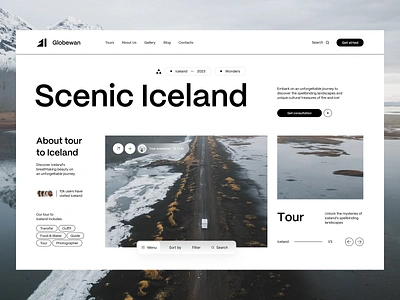 Globwan - Travel Platform UI air ticket booking design explore hotel iceland trip journey landing page minimal road saas startup travel travel agency travel platform travelling trip ui ux vacation web design