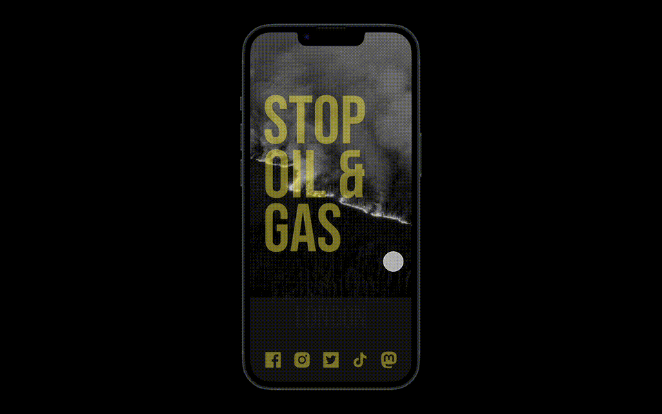 Design to fight the fossil fuel industry branding mobile ux