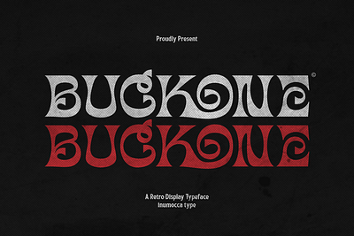 BuckOne font graphic design inumocca lettering logo retro reverse contrast typeface typography vintage