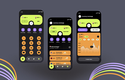 Currency Exchange Mobile App 2023 trend clean ui crypto crypto exchange currency currency exchange exchange figma finance mobile app mobile ui orange color trading ui ux vibrant color