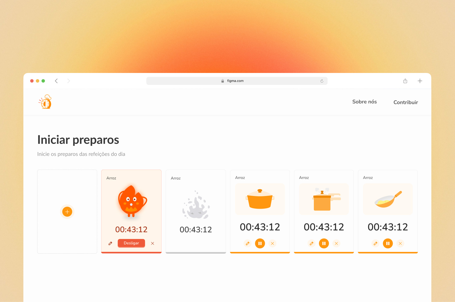 Cooketime | meal timer design graphic design illustration typography ui