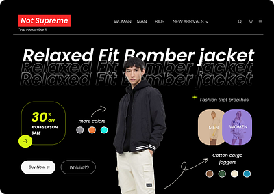 E-commerce / Fashion Web Design branding clothes cool design ecommerce fashion graphic design illustration logo minimal mordern supreme trend typography ui ux website