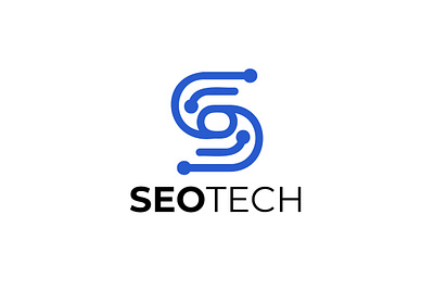Seo Tech Logo 3d ai artificial intelligence blue digital face face green head high tech human it pixel s s tech technical yellow technology