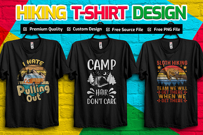 Hiking T-shirt Design branding design hiking hiking t shirt illustration mountain tshirt t shirt t shirt design typography t shirt