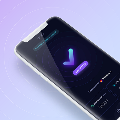 Vpnify App UI/UX Design app design dark mood digital hide internet security tech travel uiux vpn