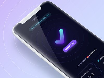 Vpnify App UI/UX Design app design dark mood digital hide internet security tech travel uiux vpn