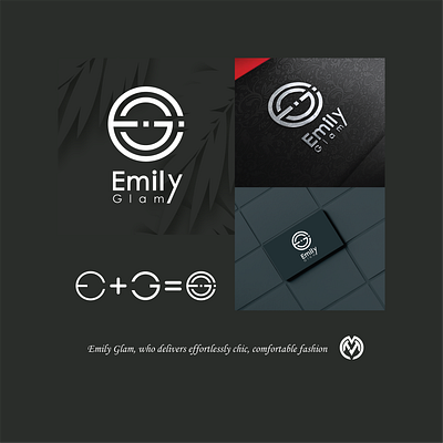 Emily Glam, unleash your inner fashion brand 3d animation branding circle clothes design designer fashion graphic design identity illustration letters logo logos motion graphics trands ui unique ux vector