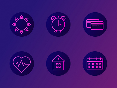 Icons in different styles branding graphic design icons illustrator shot ui web