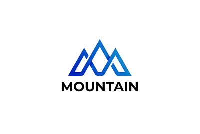 Mountain Logo air branding clean high landscape logo mark meditation mountain nature plane relax snow sport team ticket top travel triangle vacation web