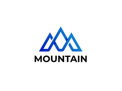 Mountain Logo air branding clean high landscape logo mark meditation mountain nature plane relax snow sport team ticket top travel triangle vacation web