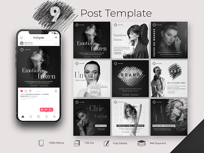 Chic & Minimal Instagram Post Templates - Elevate Your Social Me bloggers