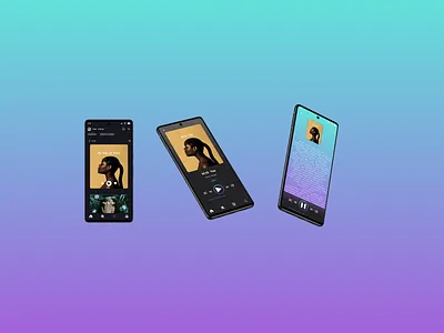 Music App graphic design mobile ui