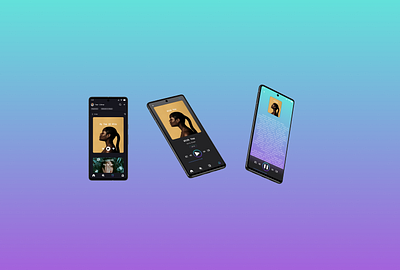 Music App graphic design mobile ui