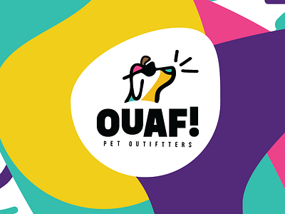 OUAF! Pet Outfitters Branding branding dogfashion graphic design illustration logo petclothing pets typography