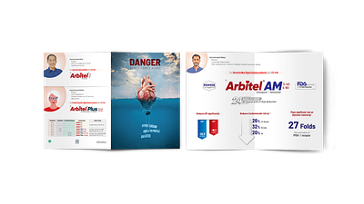 Arbitel Bi-fold Brochure/Literature animation branding brochure brochure mockup cardiac danger design graphic design heart hypertension mockup pharma visual