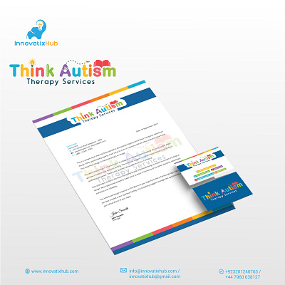 Letterhead Design- Think Autism branding creativeagency design digitalmarketing elevateyourbrand embracedifferences empowerlives graphicdesigner illustration innovativesolution innovatixhubdesigns letterheaddesign logo logo mark logobook logodesign logodesigner minimalist logo thinkautism vector