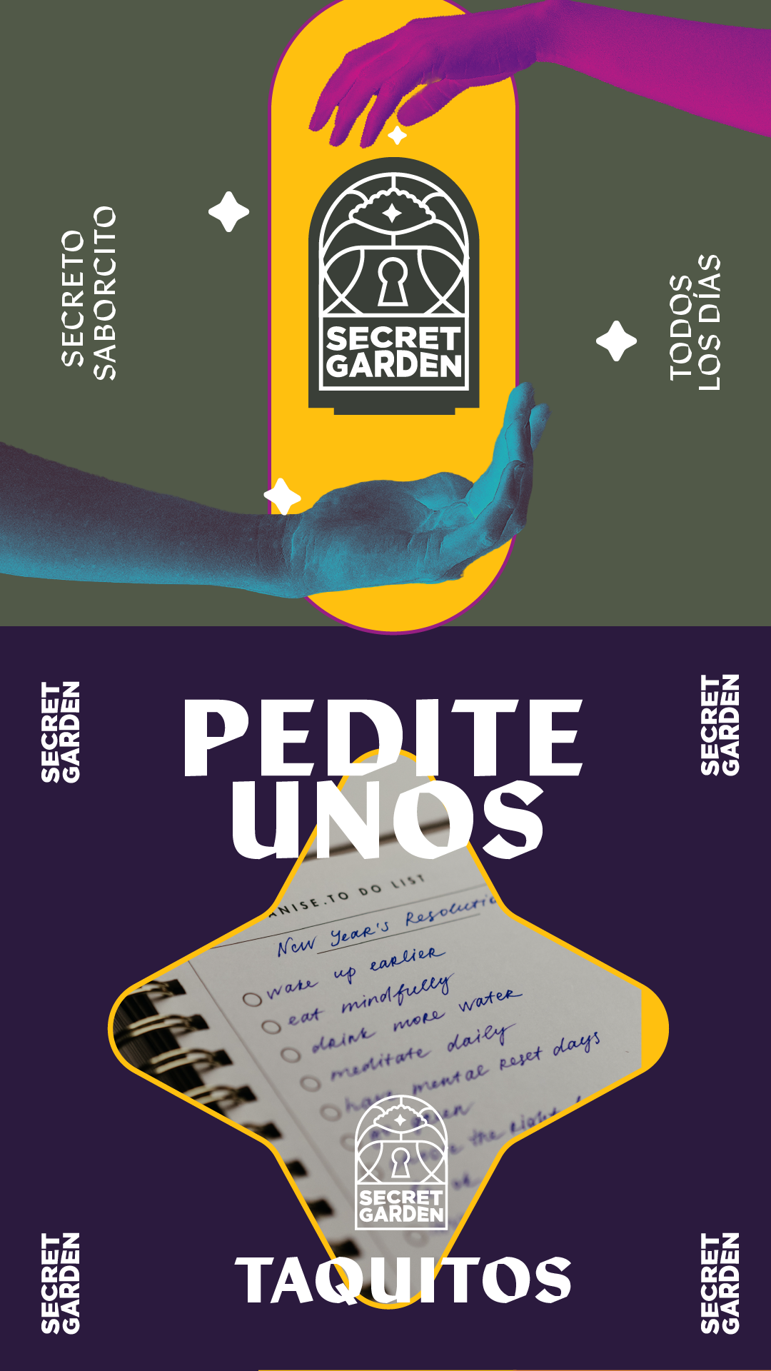 Secret Garden Branding branding graphic design logo mistique restaurant secret secretgarden typography