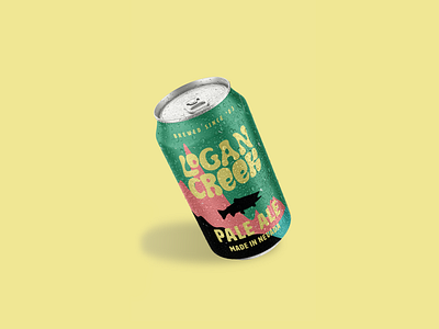 Logan Creek - Beer Can Design beer beverage branding brewer brewing can design graphic design illustration lager logo micro nevada package packaging pale ale refresh soda typography vector