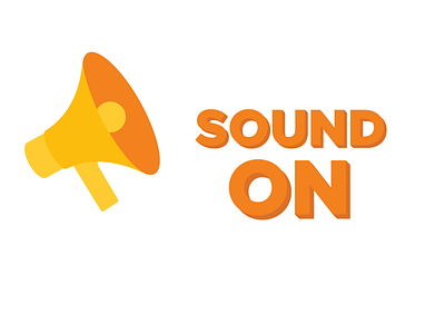 Pixel Park - Sound On Sticker accents audio bell branding fun gif hear kinetic type loud megaphone mograph motion graphics orange sound sound on sticker sticker pack text typography yellow