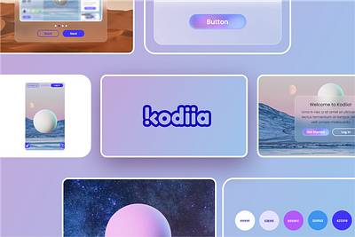 Kodiia - 3D modelling tool UI/UX design 3d app branding design figma graphic design illustrator logo minimal responsive ui ux wireframe