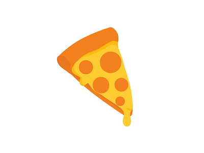 Pixel Park - Pizza Sticker brand carbs cheese design drip eat food fun funky melt motion graphics orange pepperoni personality pizza sticker sticker pack treat yellow yum