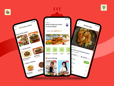 RecepiBox - A Modern Recipe App Concept app concept creativerafat figma food maxrafat meal planning mobile app design recipe app stream ui user interface