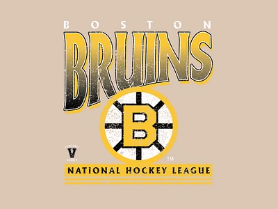 Vintage NHL Bruins apparel art boston bruins design graphic hockey illustration nhl sports vector