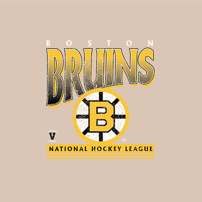 Boston Bruins Bear Hockey Design