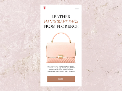 Website redesign of leather bags bags design eshop figma landing shop typography ui webdesign