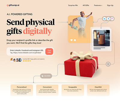 AI Smart Gifting - Landing Page ai landing page ui web