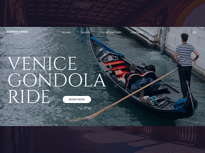 Gondola rental website redesign design figma landing travelling typography ui webdesign