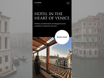 Hotel in Venice. Website redesign design figma hotel landing typography ui webdesign