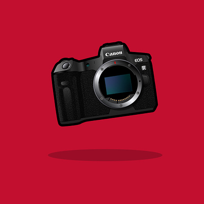 Canon art camera canon design flatvector illustration photography vector