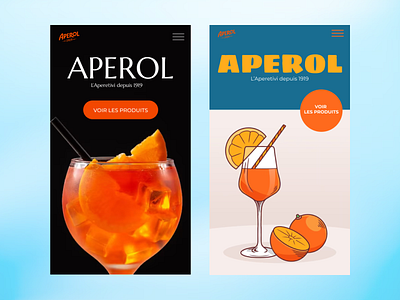 Aperol website redesign design drinks figma landing mobile typography ui webdesign