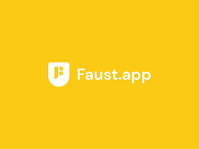 Logotype Faust.app black branding color design f faust illustration invoice logo logotype ui ux webapp website websites white