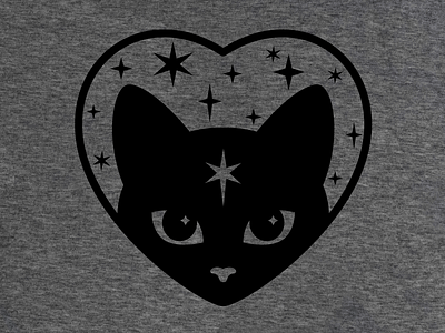 Celestial Cat | Black Magic | Cropped Tee fairytale tee goth clothing