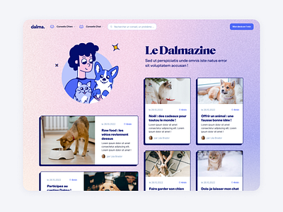 Blog Design – Dalma Pet Health Insurance animals blog care content design desktop health illustration insurance pet product ui ux