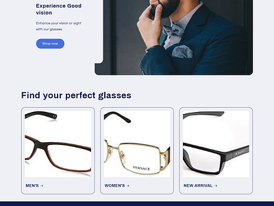 NICEGLASSES HOME PAGE design nice glasses shopify website website design