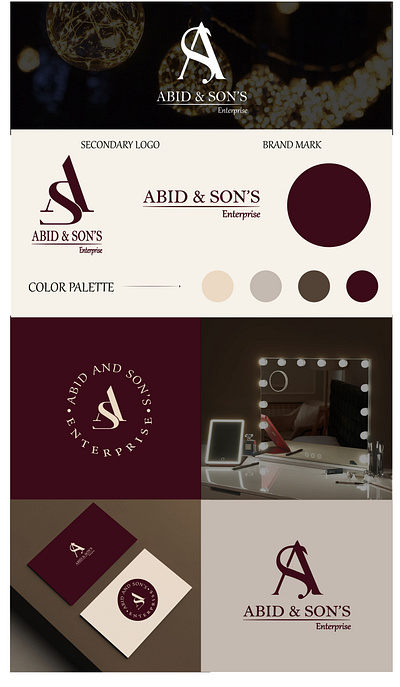 ABID & SON'S ENTERPRISE branding graphic design logo ui