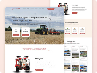 Syncra | website UI redesign agriculture agriculturelife agro branding business claas design farm farming food global harvest johndeere nature organic services tractor ui web website