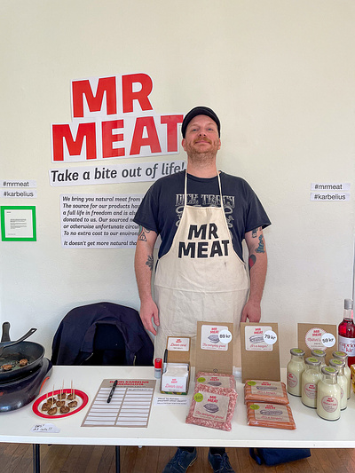 Mr Meat - A climate friendly alternative alternative climate design food future graphic design humans illustration logo meat mrmeat typo